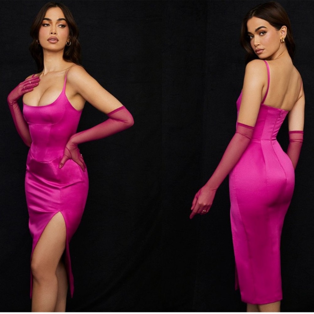 House of CB Magenta Midi Dress